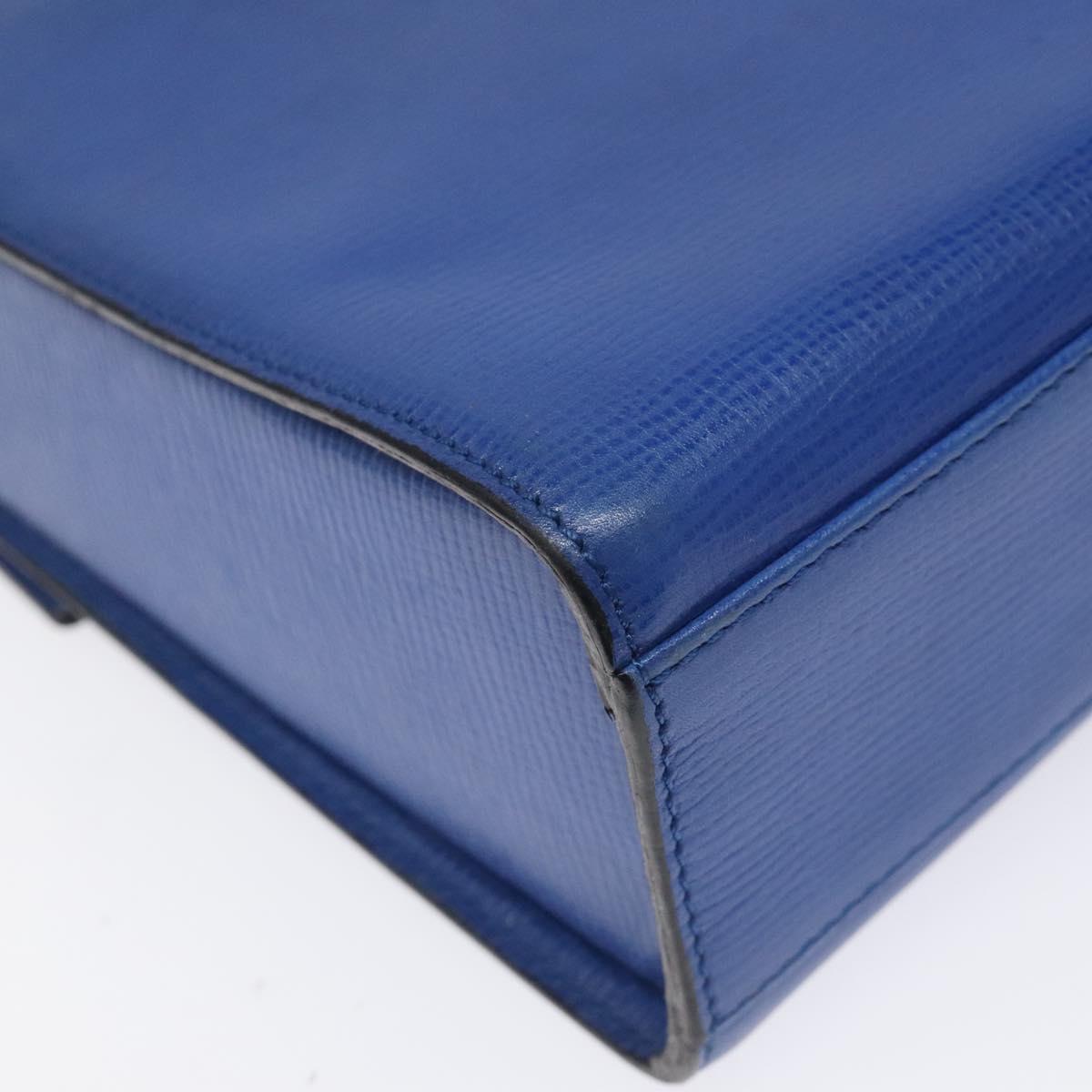 Céline Logo Du Cercle Blue Leather Handbag (Pre-Owned)