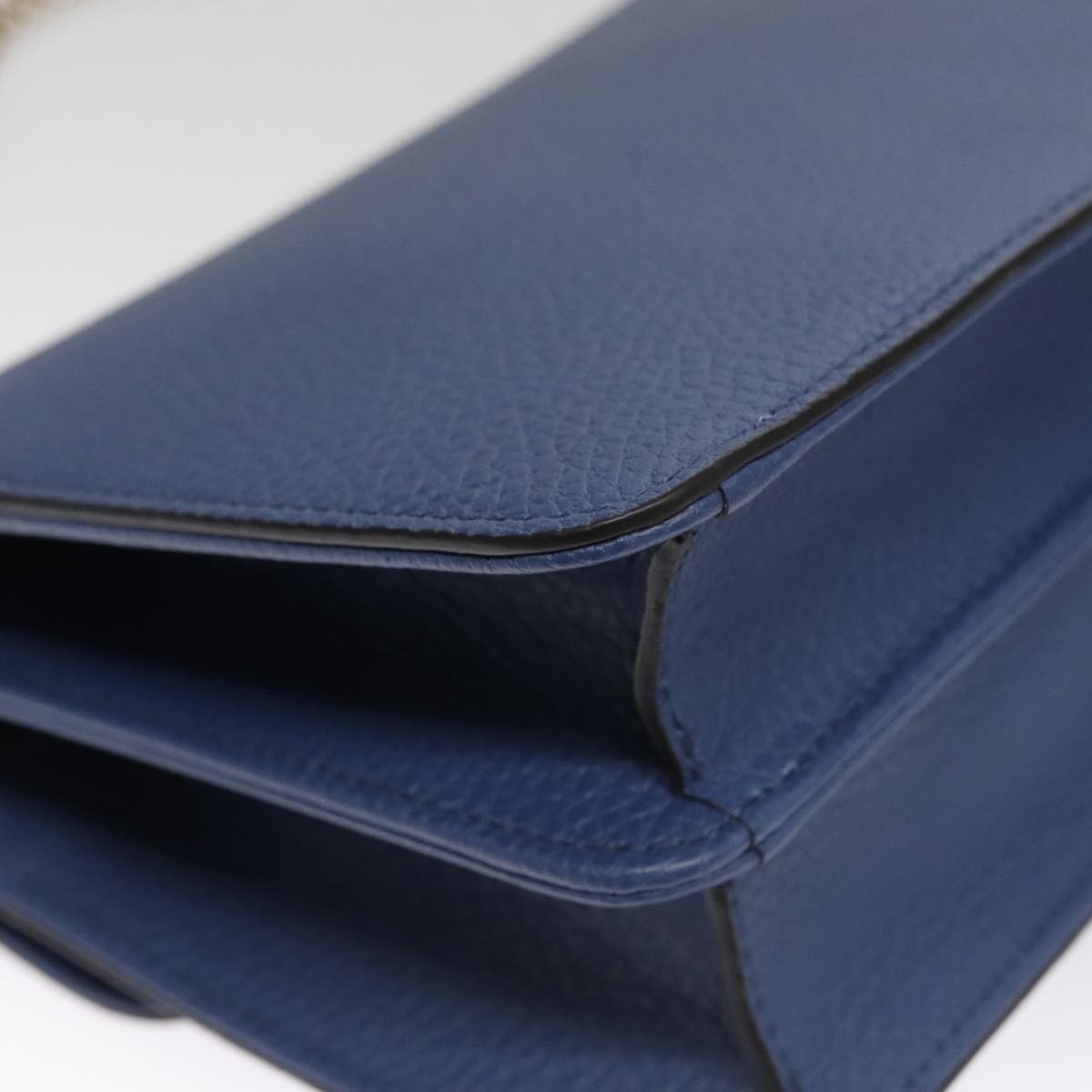 Gucci Interlocking Blue Leather Shoulder Bag (Pre-Owned)