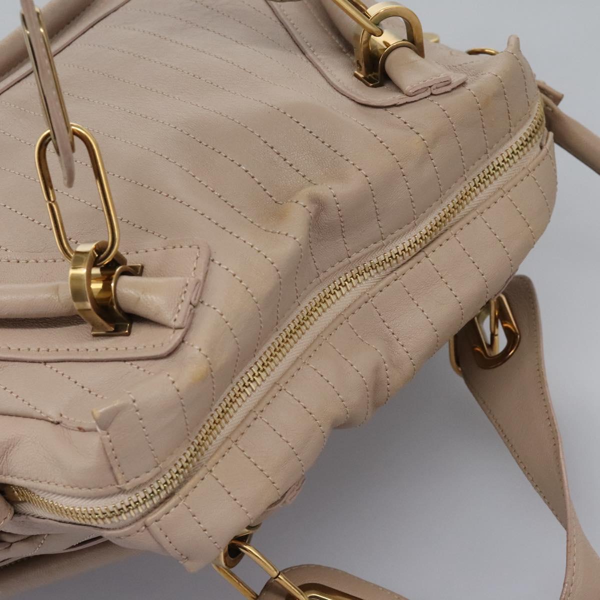 Chloé Paraty Beige Leather Handbag (Pre-Owned)