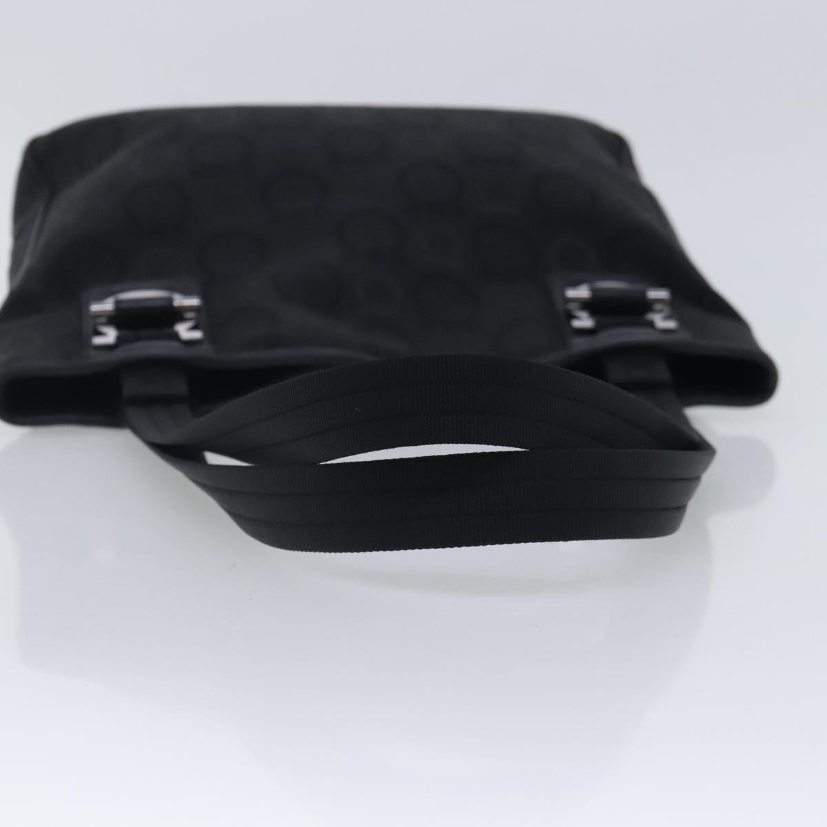 Salvatore Ferragamo Gancini Black Canvas Tote Bag (Pre-Owned)