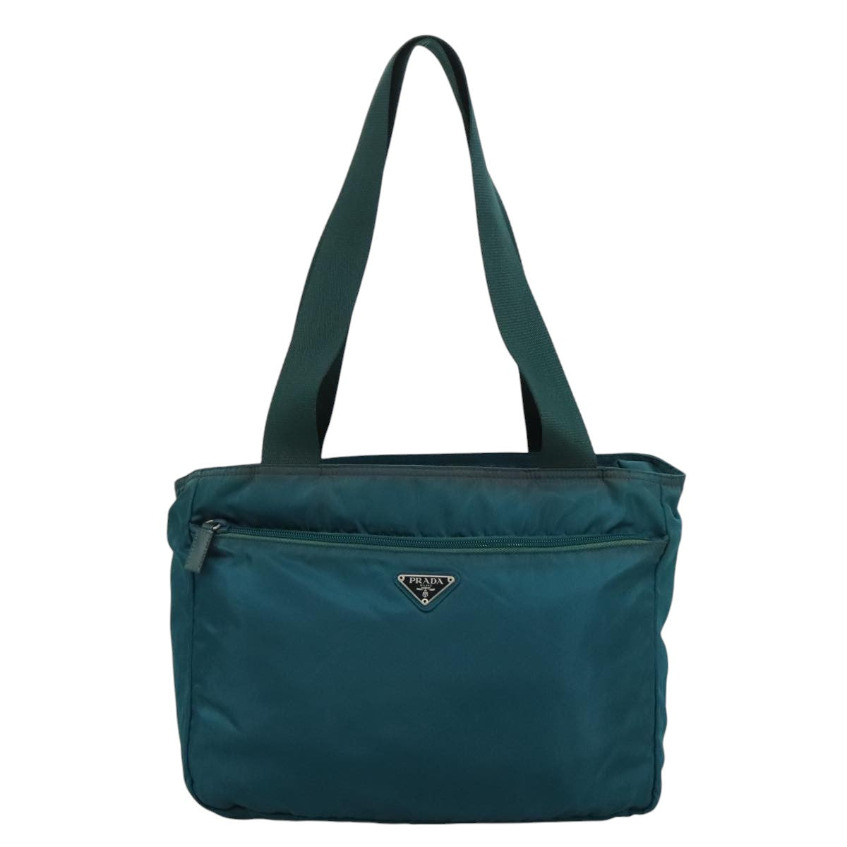 Prada Re-Nylon Blue Canvas Tote Bag (Pre-Owned)