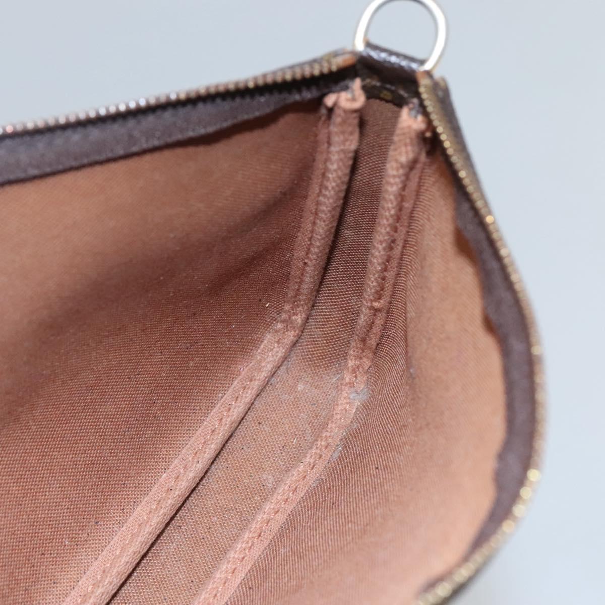 Louis Vuitton Pochette Accessoire Brown Canvas Clutch Bag (Pre-Owned)