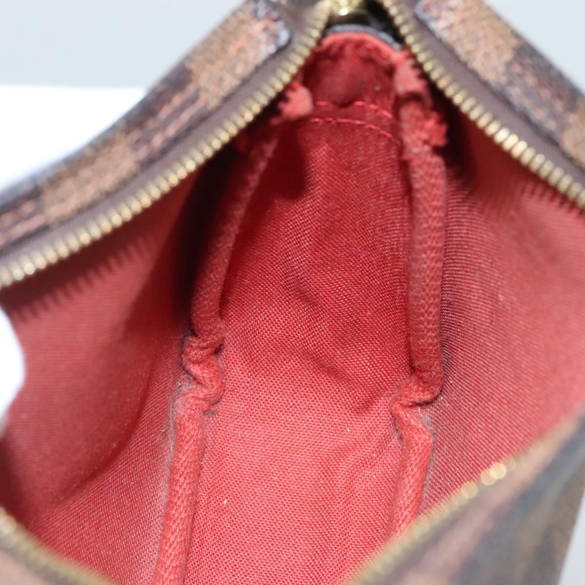 Louis Vuitton Trousse Makeup Brown Canvas Clutch Bag (Pre-Owned)