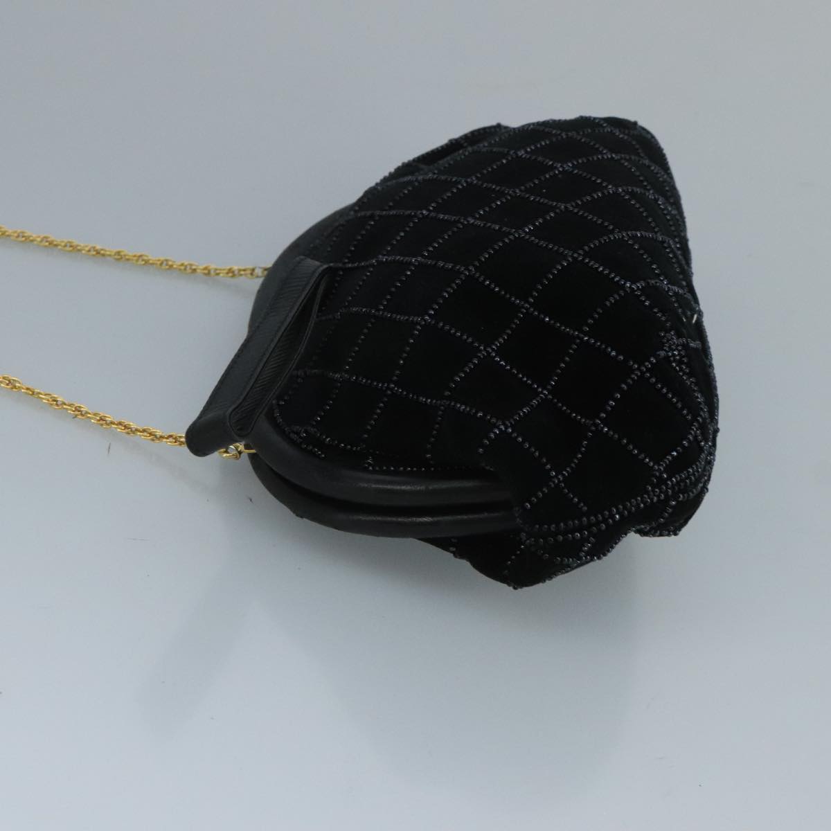 Bally Black Velvet Shoulder Bag (Pre-Owned)