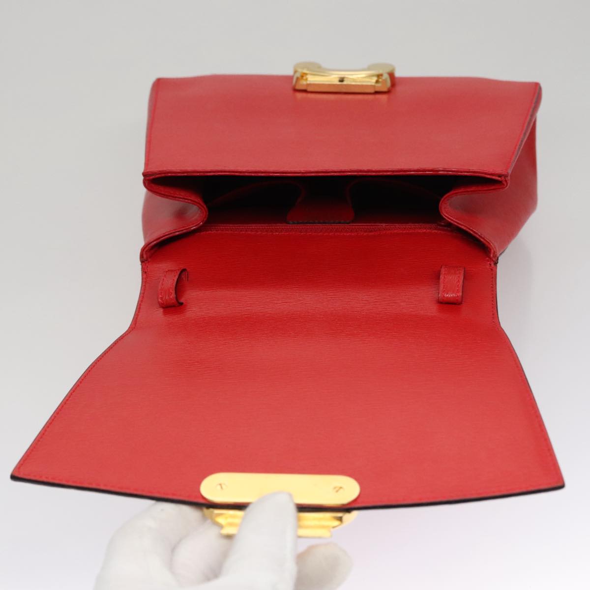 Céline Triomphe Red Leather Handbag (Pre-Owned)
