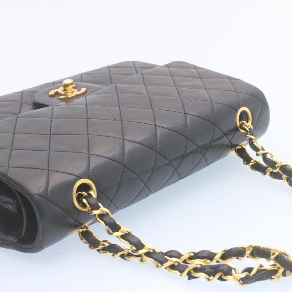 Chanel Timeless Black Leather Shoulder Bag (Pre-Owned)