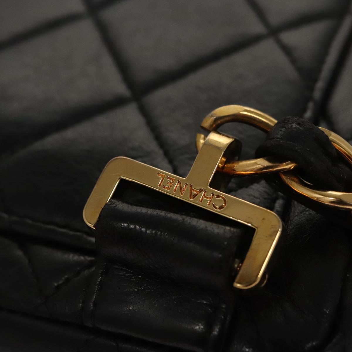 Chanel Single Flap Black Leather Backpack Bag (Pre-Owned)