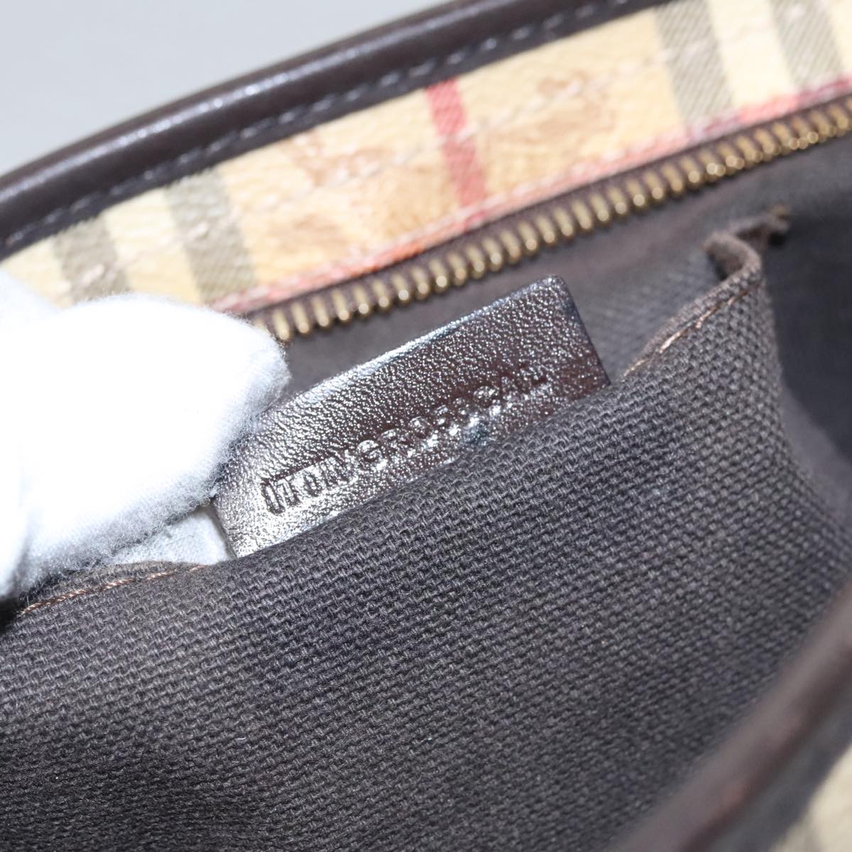 Burberry Nova Check Beige Canvas Tote Bag (Pre-Owned)