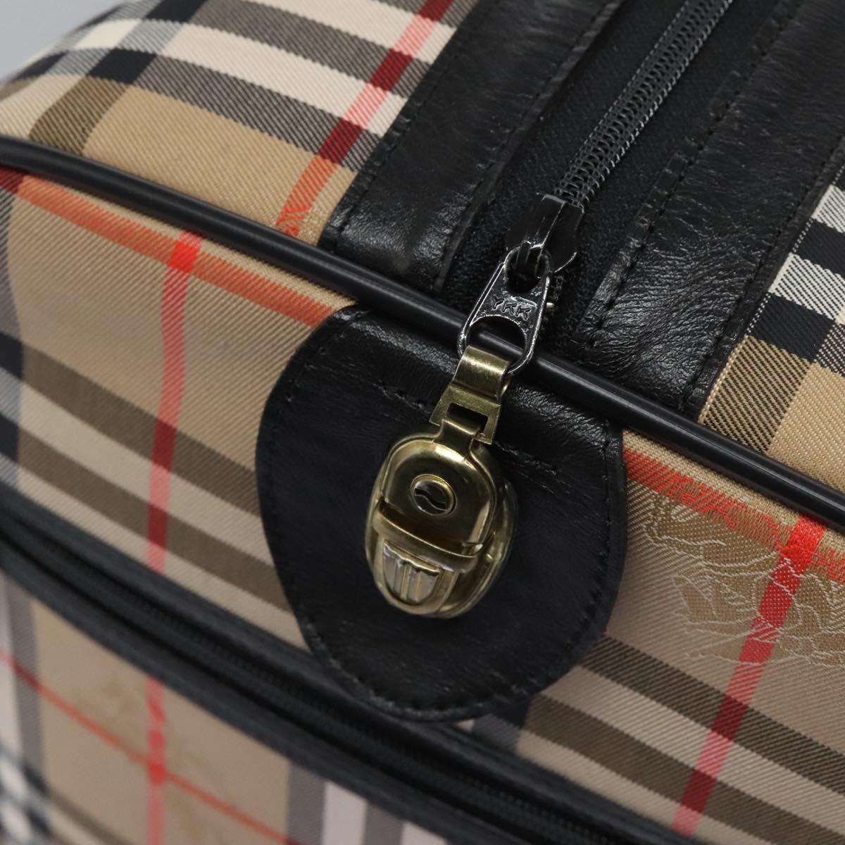 Burberry Nova Check Beige Canvas Travel Bag (Pre-Owned)