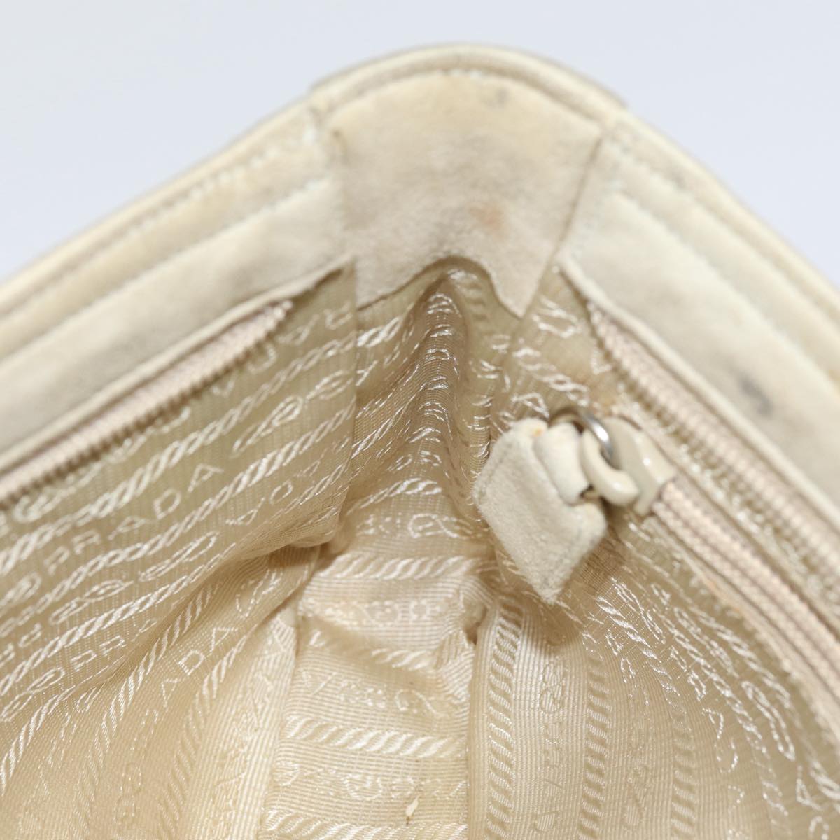 Prada Beige Suede Shoulder Bag (Pre-Owned)