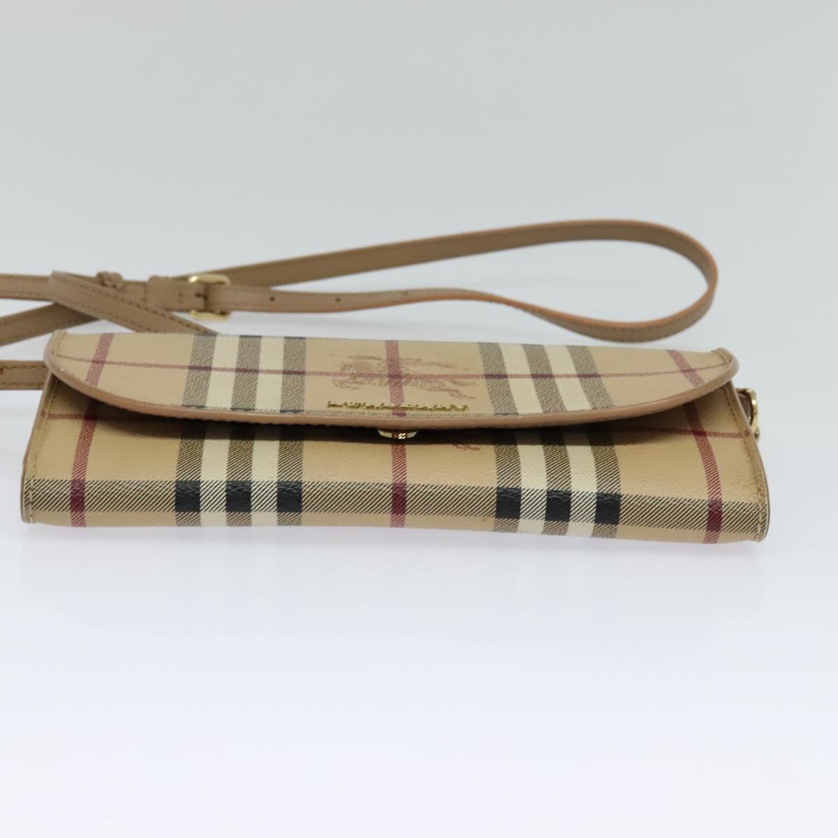 Burberry Haymarket Beige Canvas Wallet (Pre-Owned)