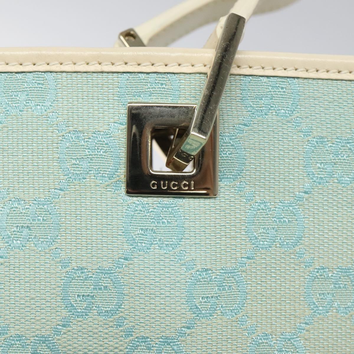 Gucci Gg Canvas Blue Canvas Tote Bag (Pre-Owned)