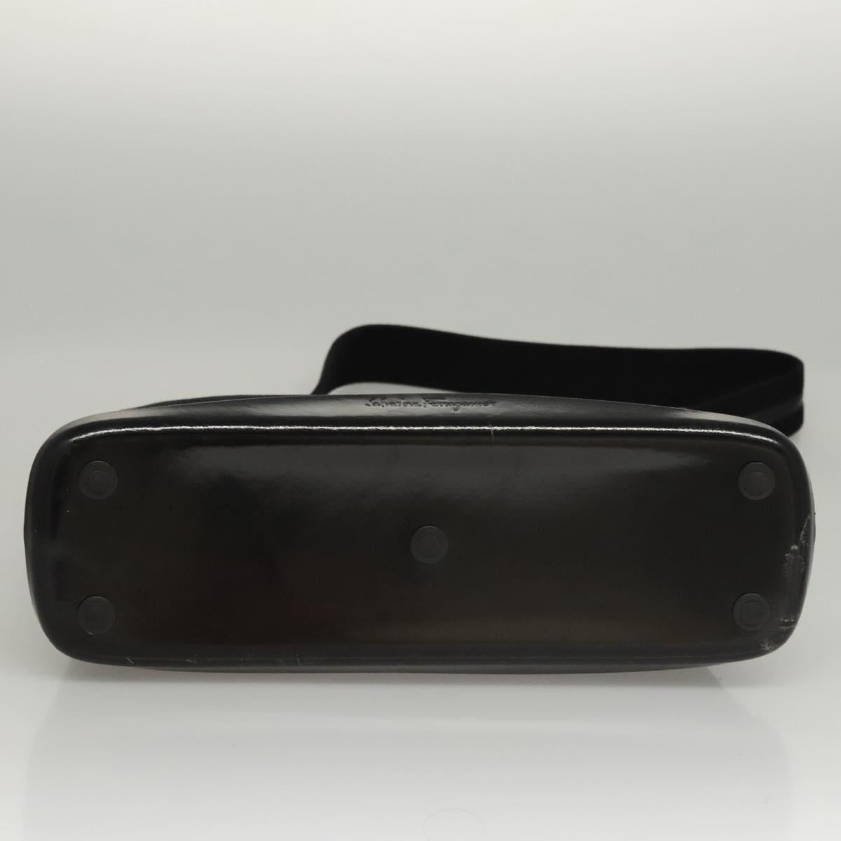 Salvatore Ferragamo Black Suede Shoulder Bag (Pre-Owned)