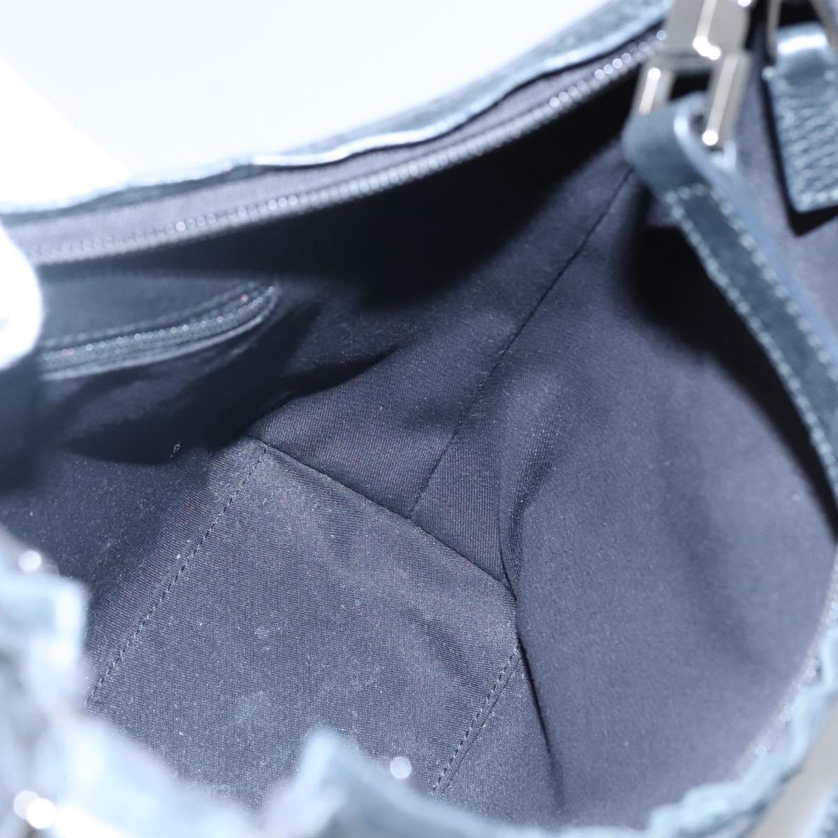 Gucci Jackie Black Canvas Shoulder Bag (Pre-Owned)