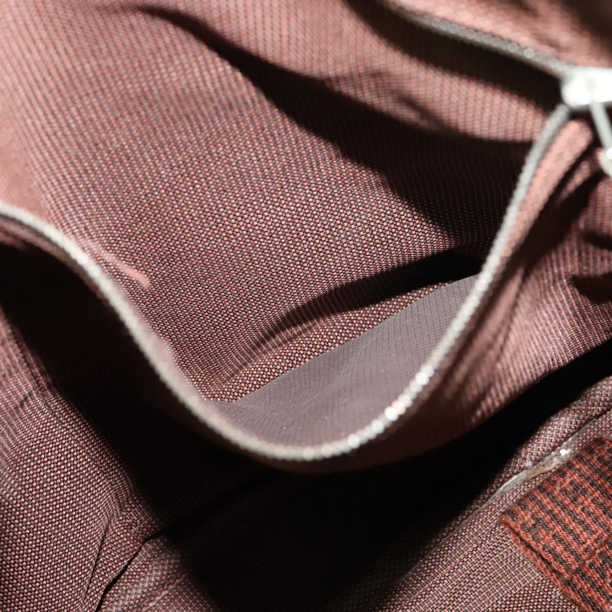 Hermès Herline Brown Canvas Handbag (Pre-Owned)