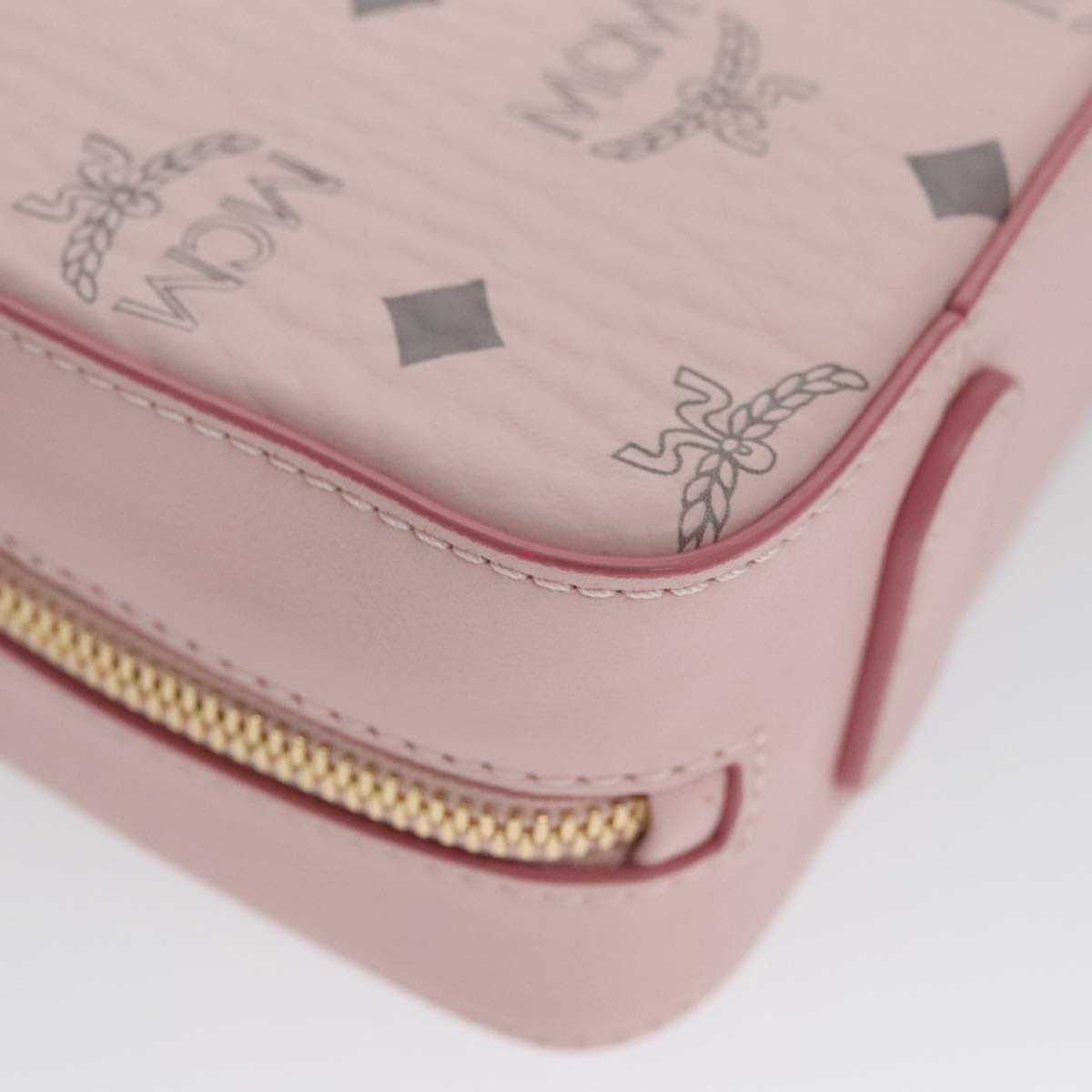 MCM Visetos Pink Canvas Handbag (Pre-Owned)
