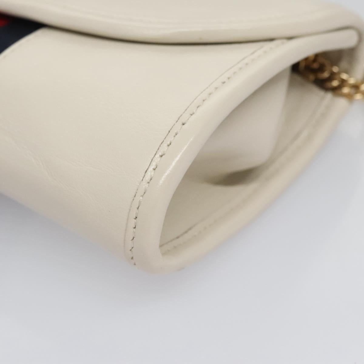 Gucci Rajah White Leather Shoulder Bag (Pre-Owned)