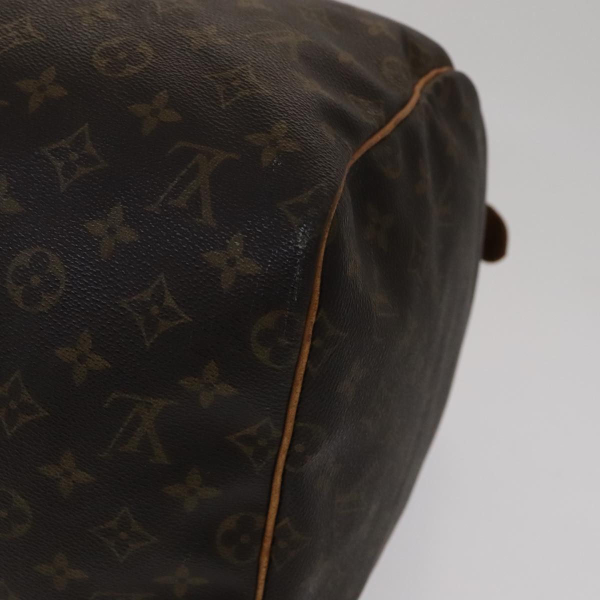 Louis Vuitton Keepall 55 Brown Canvas Travel Bag (Pre-Owned)