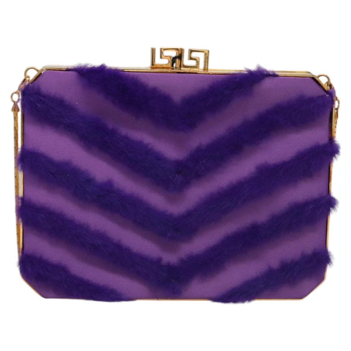 Versace Purple Silk Shoulder Bag (Pre-Owned)