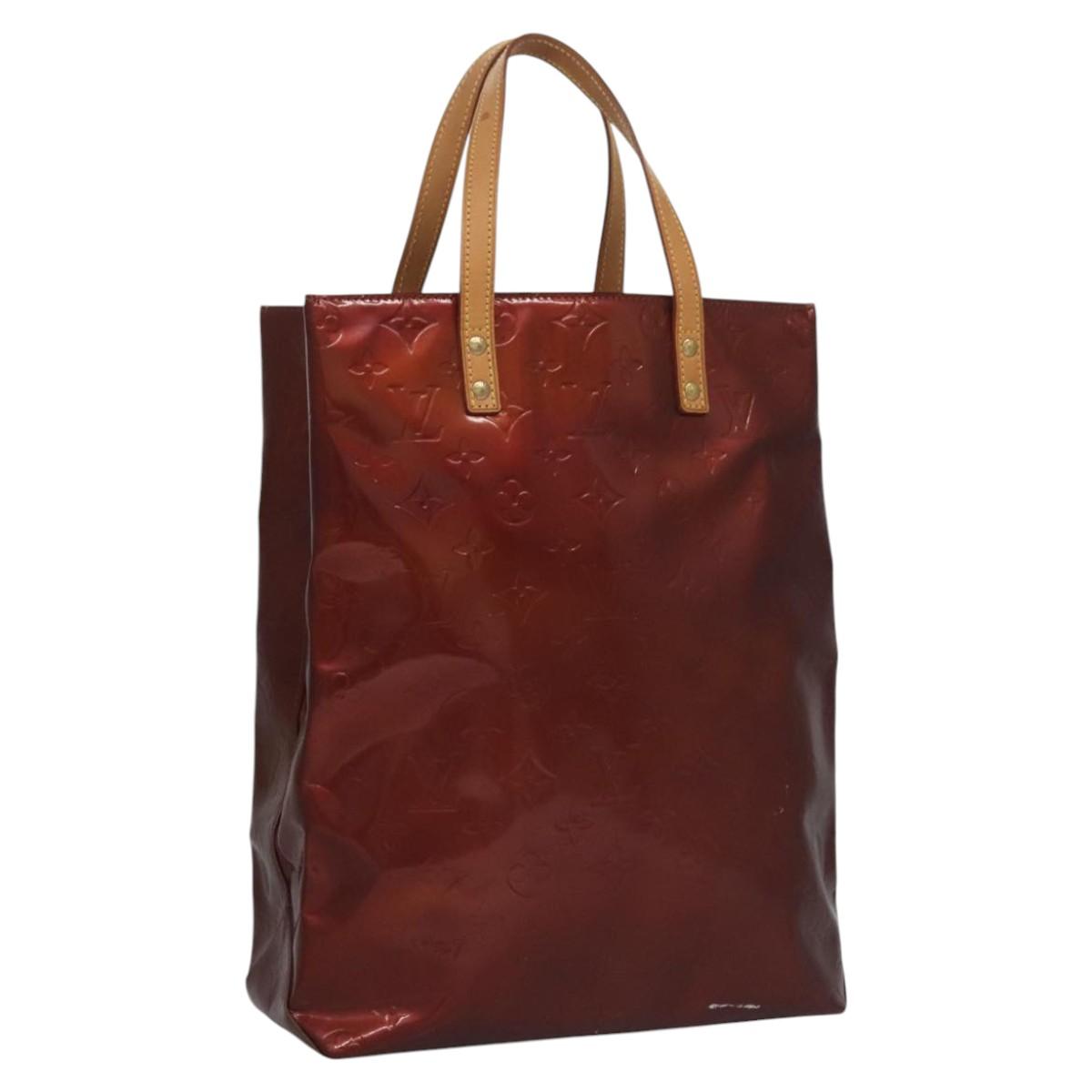 Louis Vuitton Reade Burgundy Patent Leather Handbag (Pre-Owned)