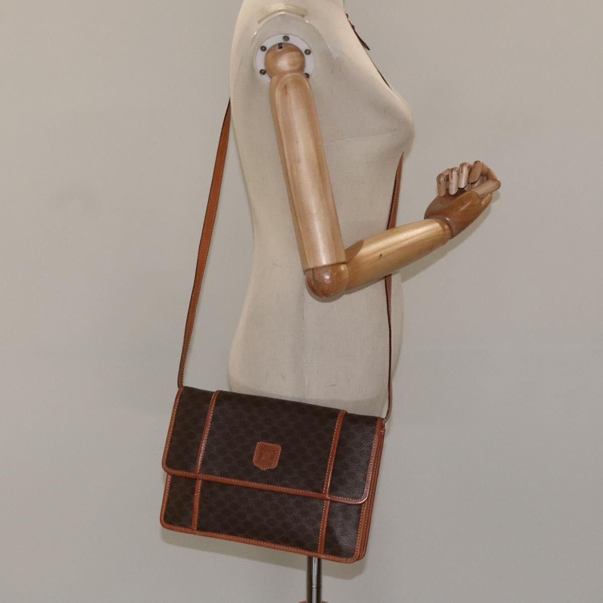 Céline Macadam Brown Canvas Shoulder Bag (Pre-Owned)