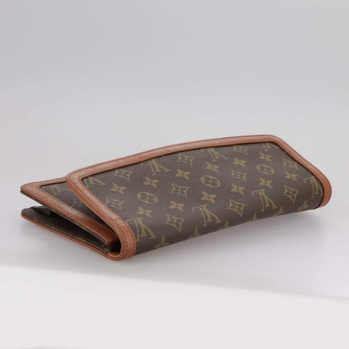 Louis Vuitton Pochette Dame Brown Canvas Clutch Bag (Pre-Owned)