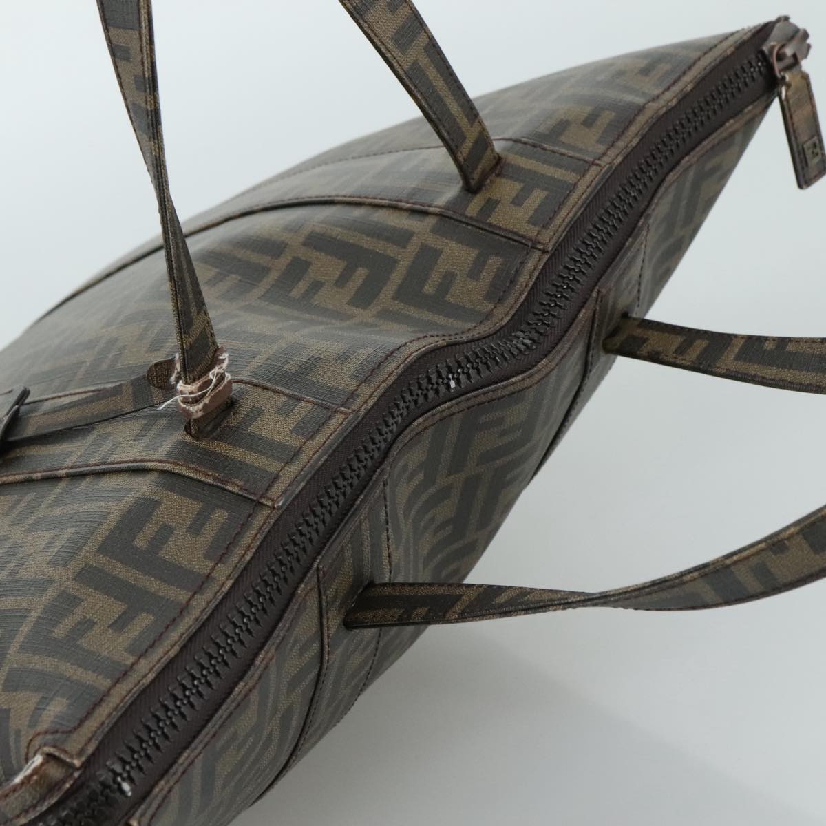 Fendi Zucca Brown Canvas Tote Bag (Pre-Owned)