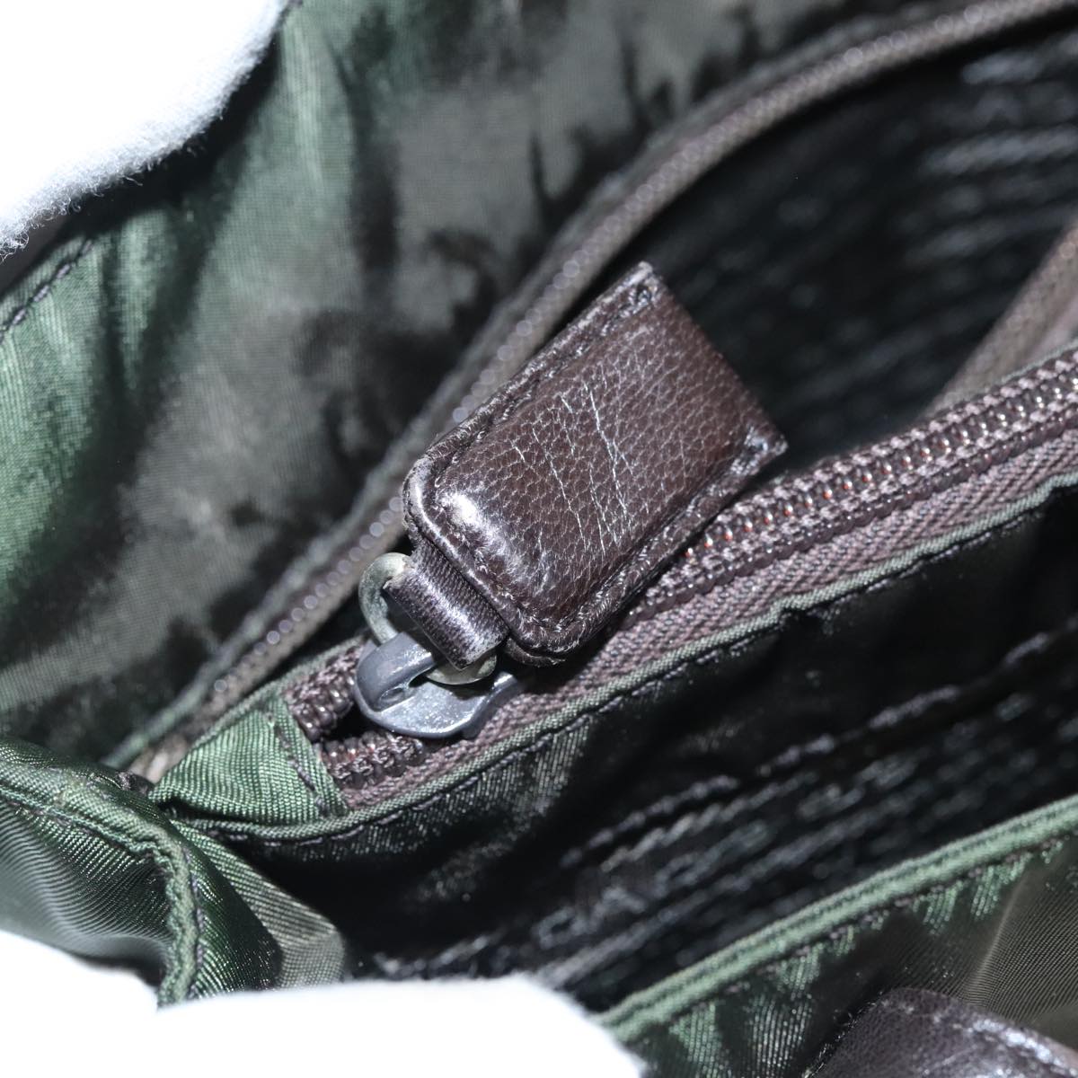 Prada Tessuto Khaki Synthetic Tote Bag (Pre-Owned)