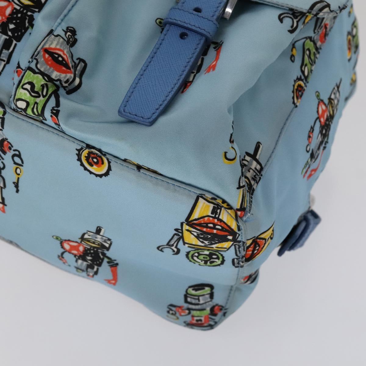 Prada Robot Blue Synthetic Backpack Bag (Pre-Owned)