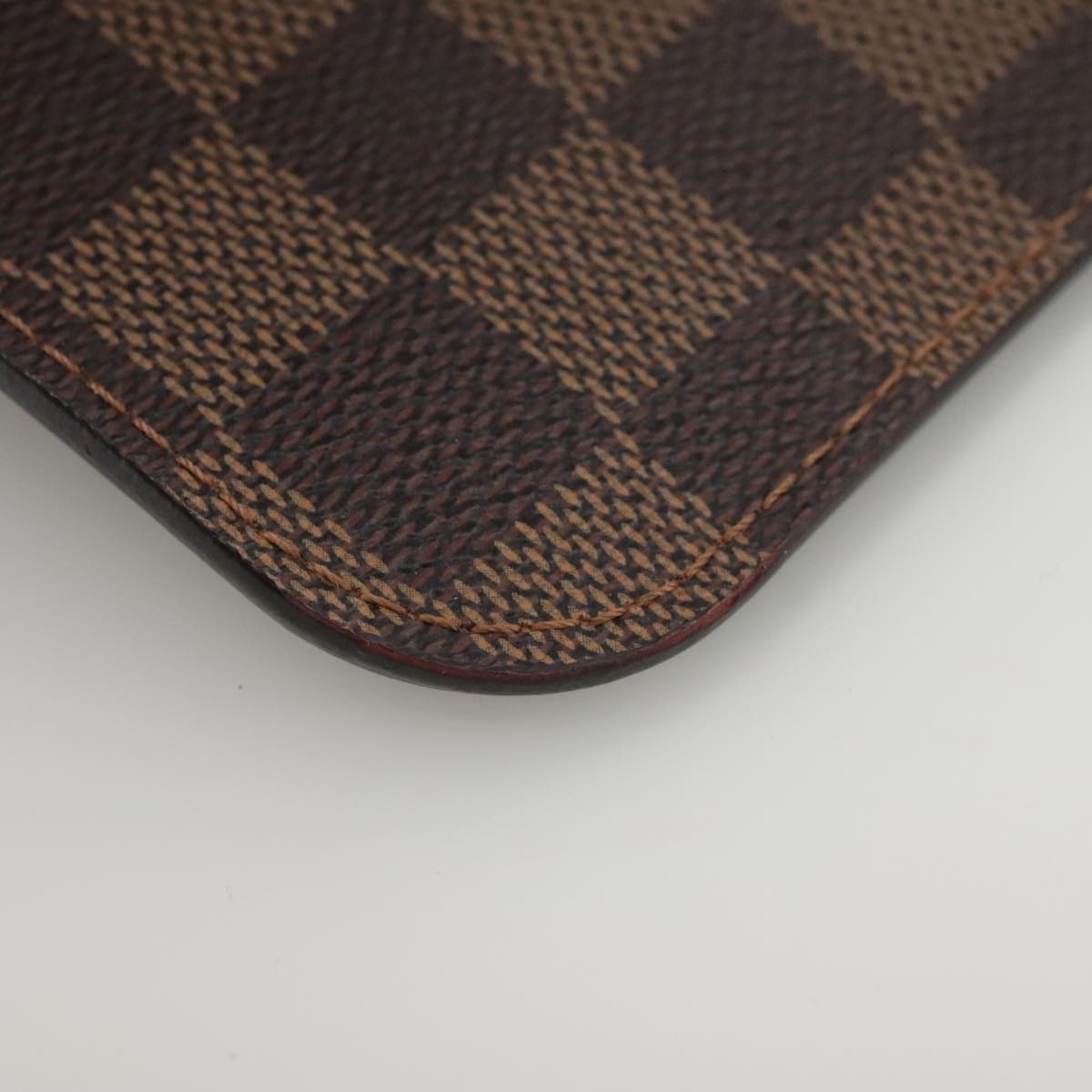 Louis Vuitton Neverfull Pouch Brown Canvas Clutch Bag (Pre-Owned)