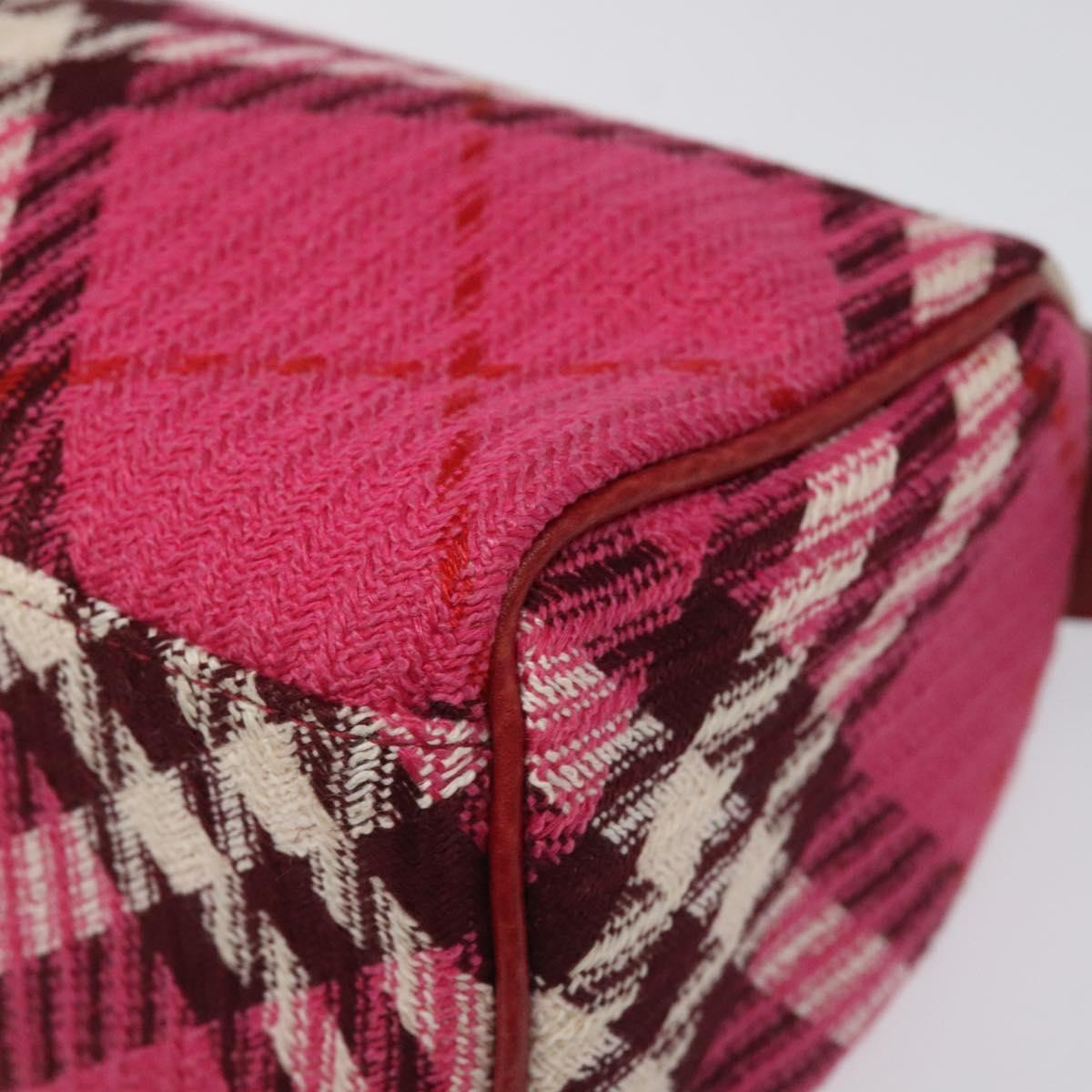 Burberry Nova Check Pink Canvas Handbag (Pre-Owned)