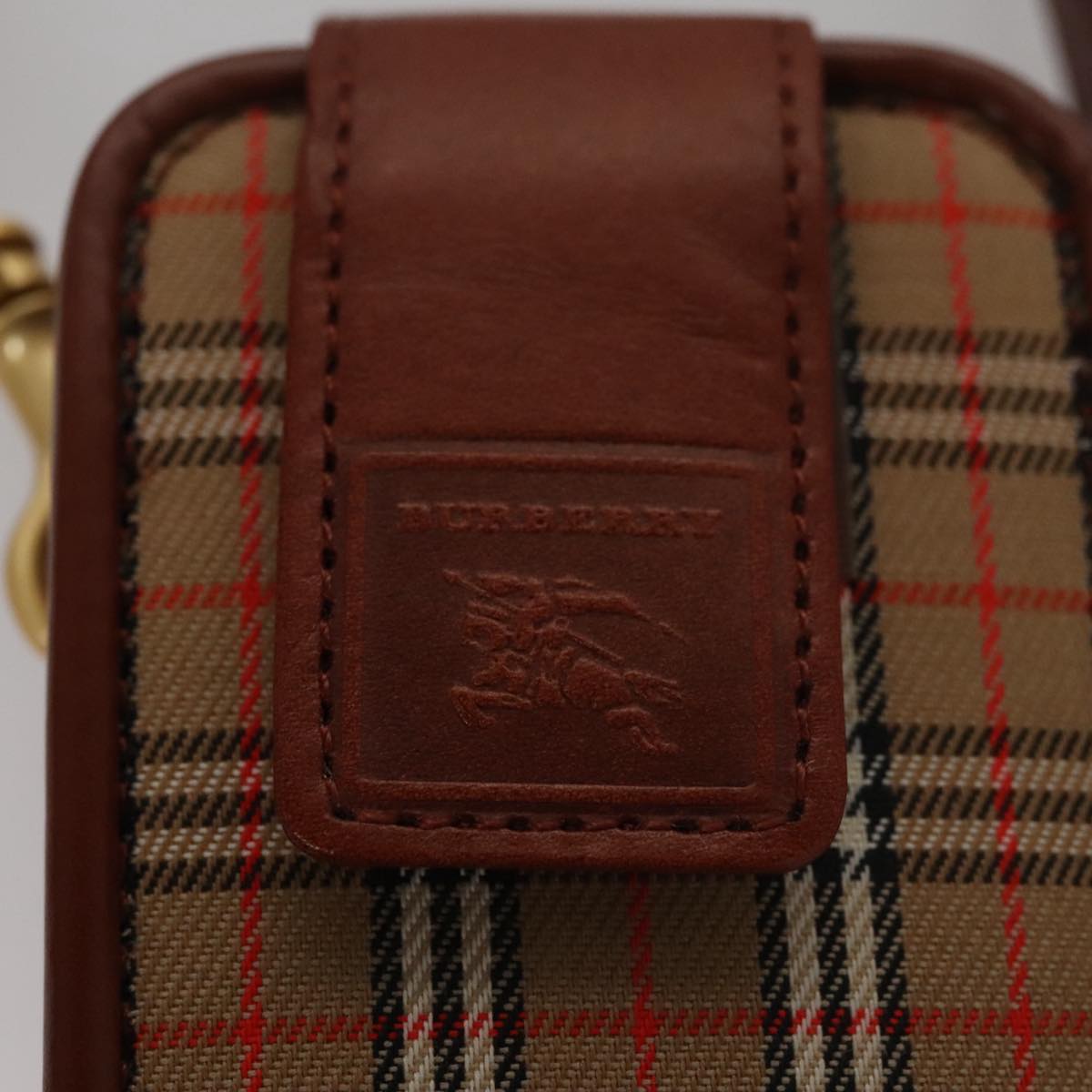 Burberry Nova Check Beige Canvas Clutch Bag (Pre-Owned)