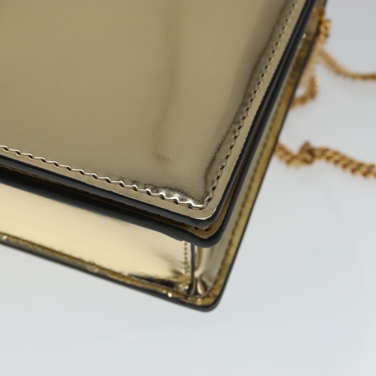 Versace Medusa Gold Patent Leather Shoulder Bag (Pre-Owned)