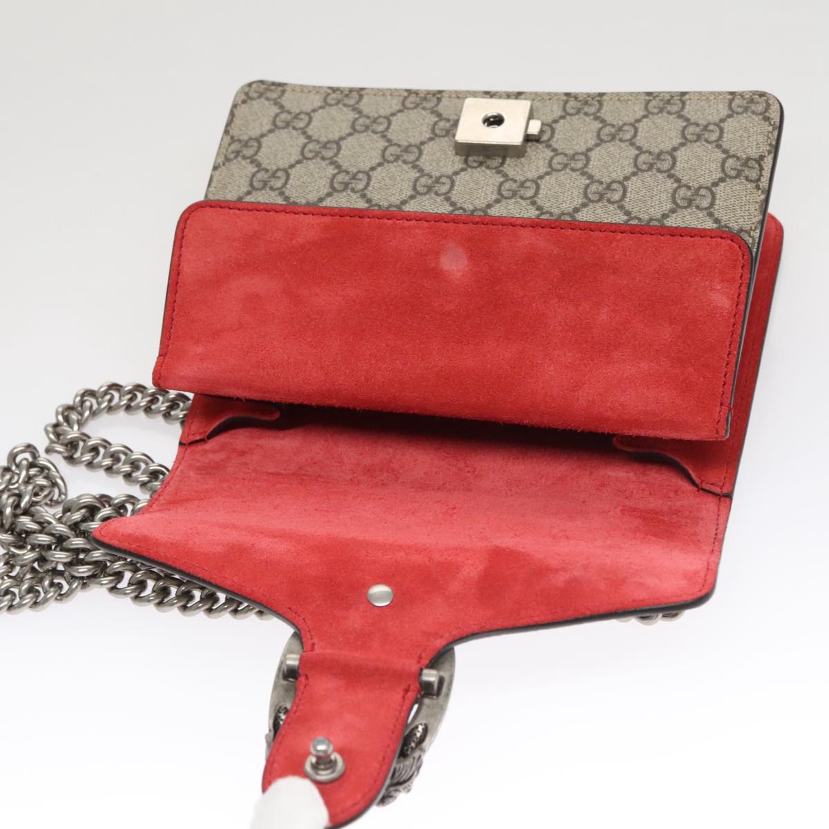 Gucci Dionysus Beige Canvas Shoulder Bag (Pre-Owned)