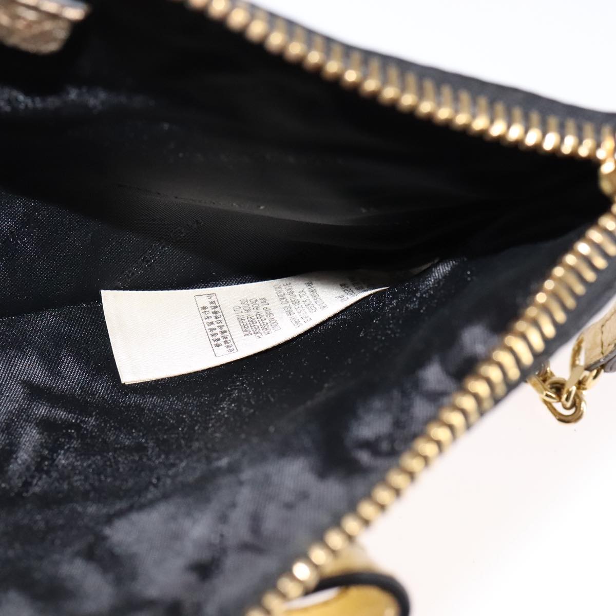 Burberry Gold Leather Shoulder Bag (Pre-Owned)