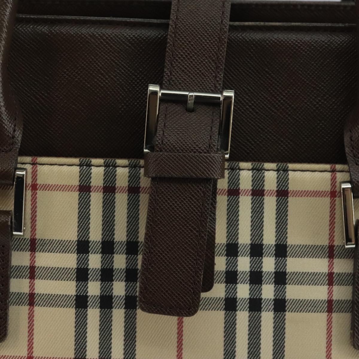 Burberry Nova Check Beige Canvas Tote Bag (Pre-Owned)