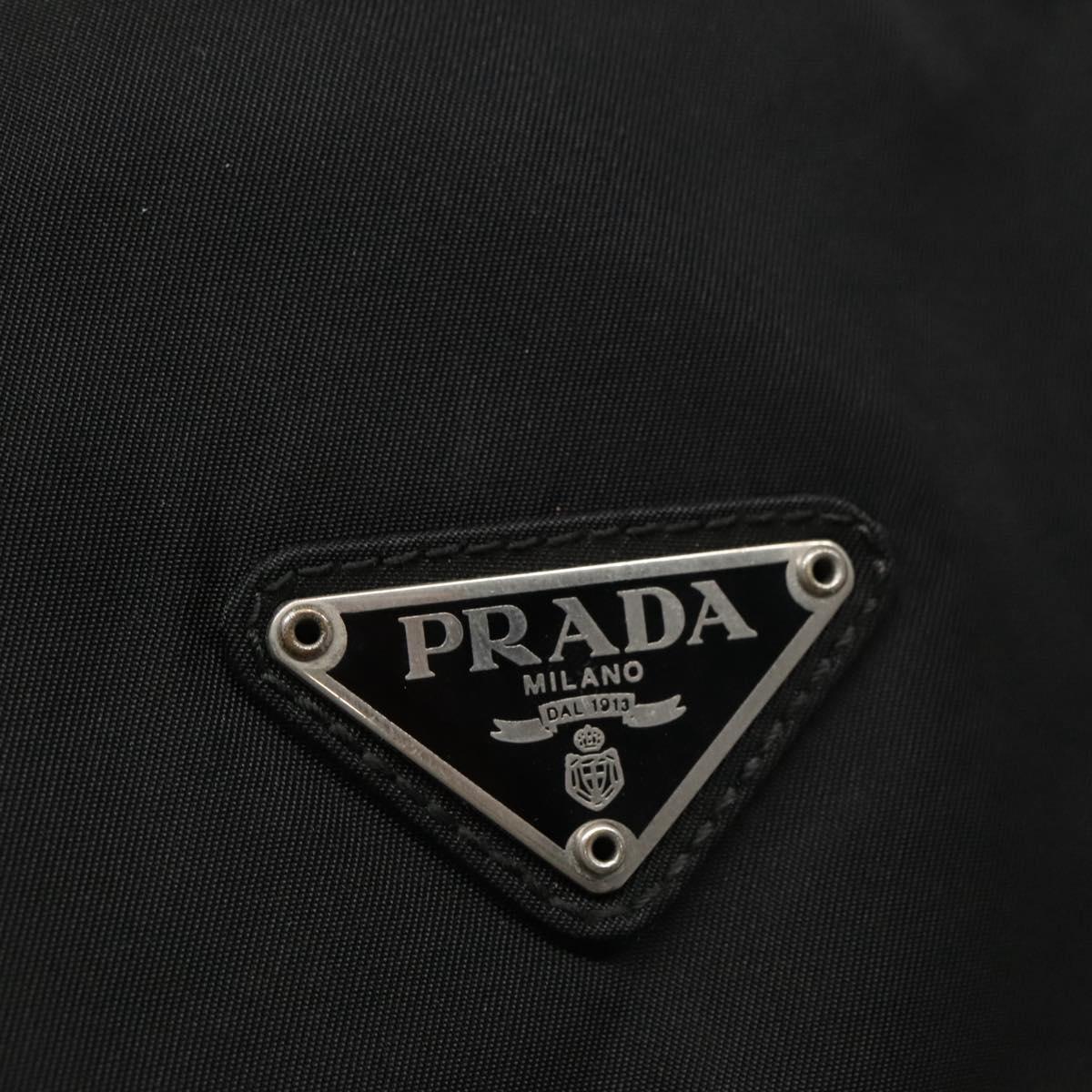Prada Vela Black Synthetic Shoulder Bag (Pre-Owned)