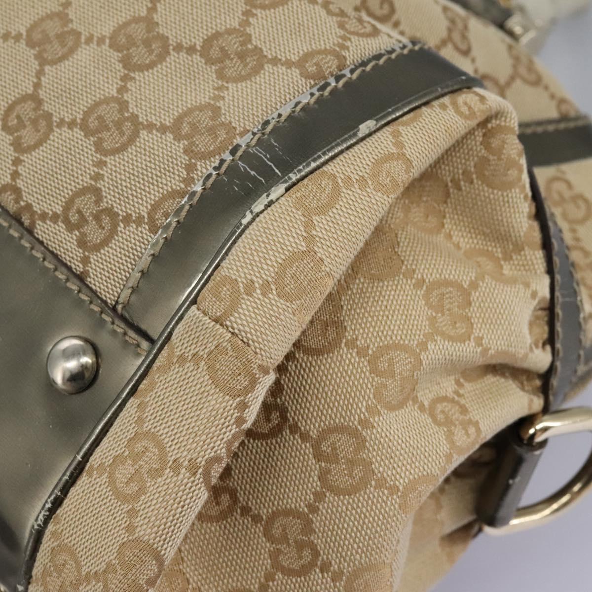 Gucci Bamboo Beige Canvas Handbag (Pre-Owned)