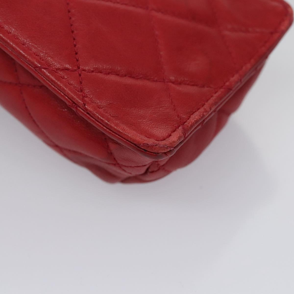 Chanel Phone Case Red Leather Clutch Bag (Pre-Owned)