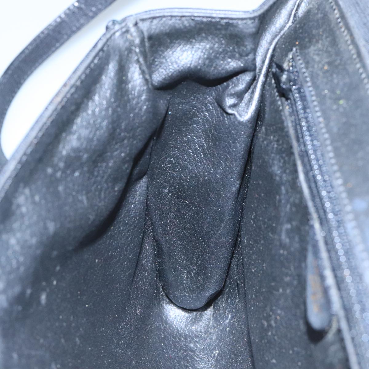 Céline Logo Du Cercle Black Leather Shoulder Bag (Pre-Owned)