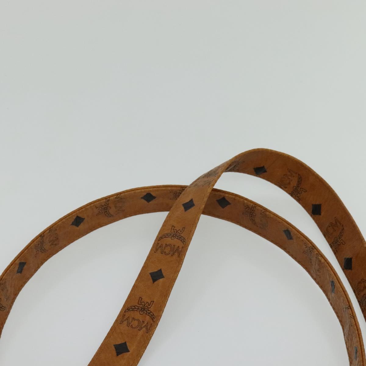 MCM Visetos Brown Leather Tote Bag (Pre-Owned)