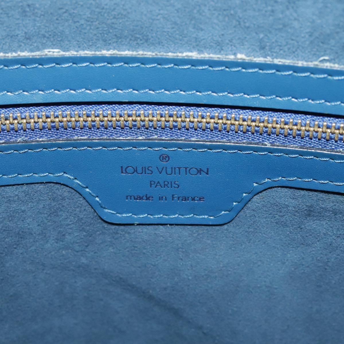 Louis Vuitton Lussac Blue Leather Shoulder Bag (Pre-Owned)
