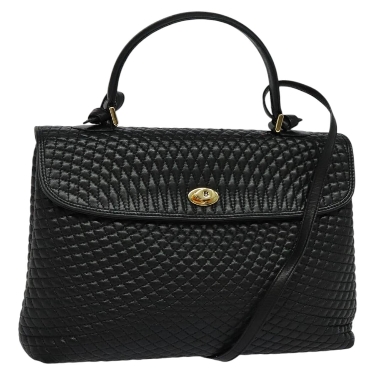 Bally Black Leather Handbag (Pre-Owned)