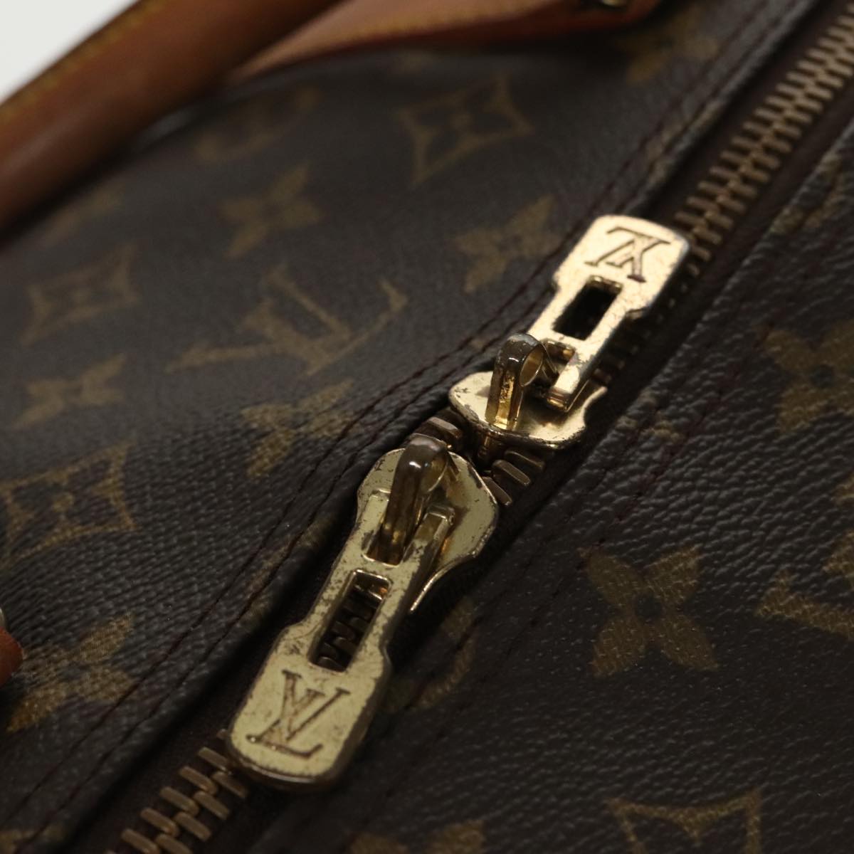 Louis Vuitton Keepall Bandoulière 60 Brown Canvas Travel Bag (Pre-Owned)