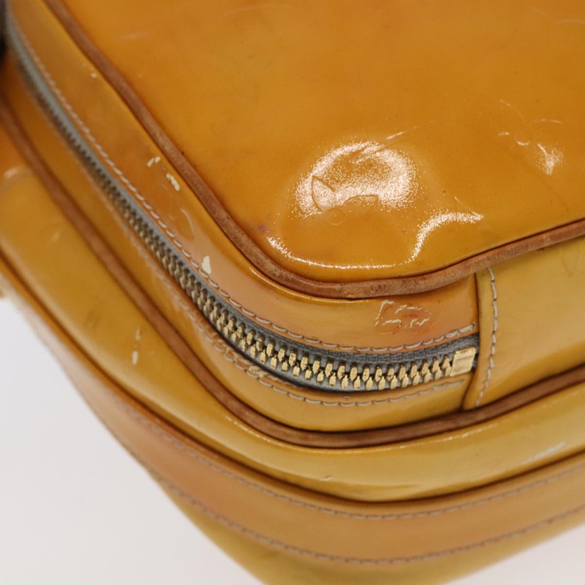 Louis Vuitton Wooster Yellow Patent Leather Clutch Bag (Pre-Owned)