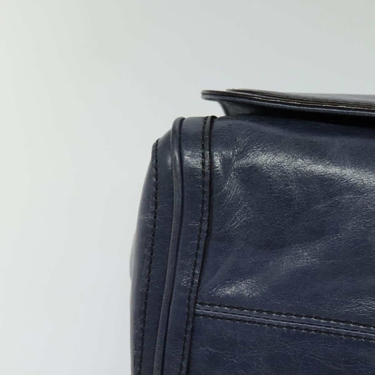 MCM Navy Leather Handbag (Pre-Owned)