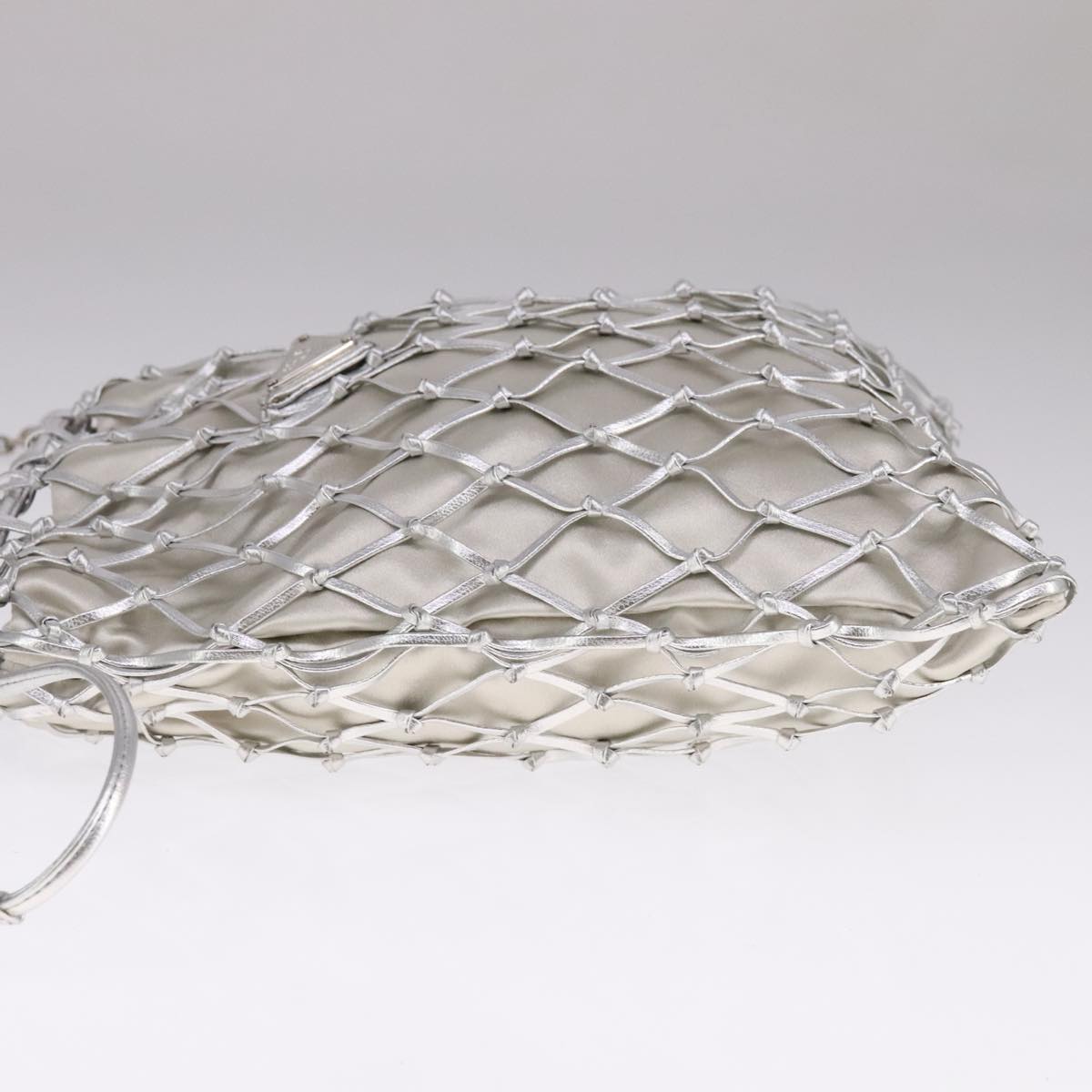 Prada Silver Synthetic Shoulder Bag (Pre-Owned)