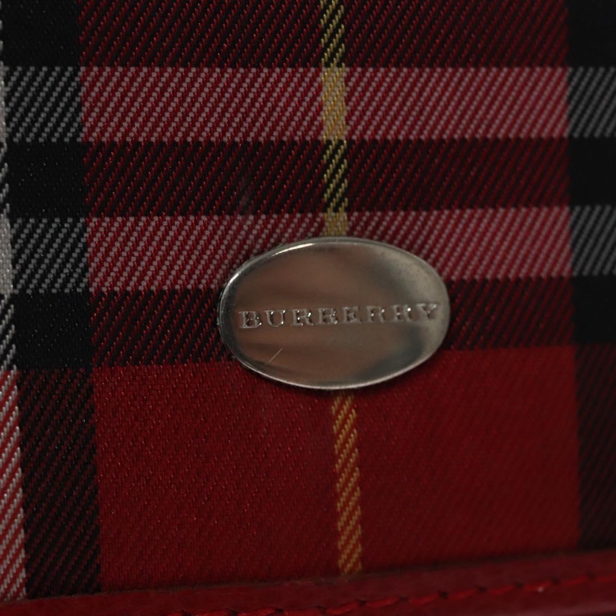 Burberry Nova Check Red Synthetic Shoulder Bag (Pre-Owned)