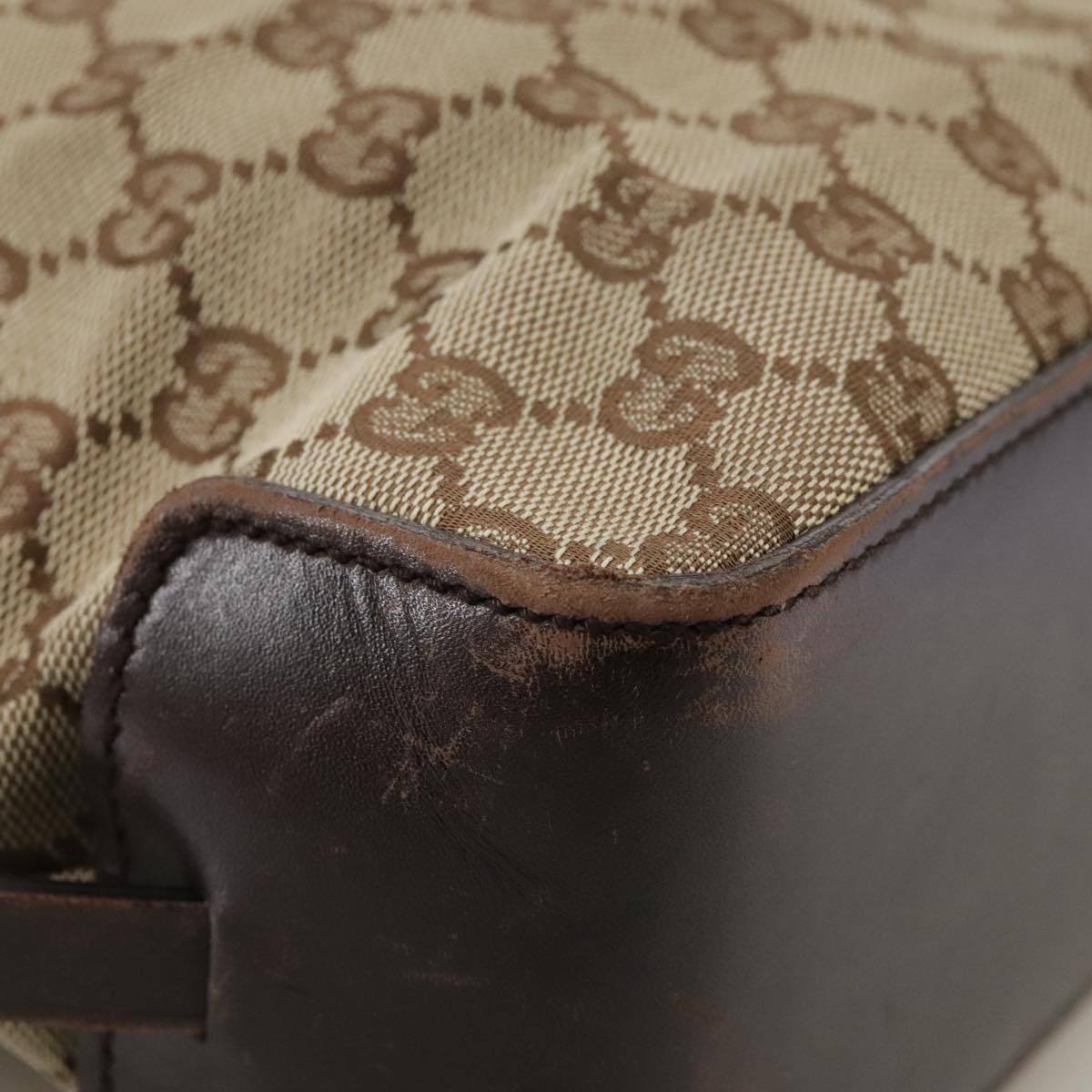 Gucci Gg Canvas Beige Canvas Tote Bag (Pre-Owned)