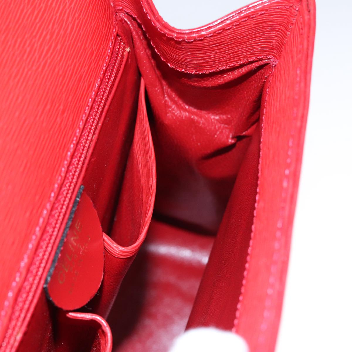 Céline Triomphe Red Leather Handbag (Pre-Owned)